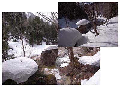 写真3：平成31年3月下旬の「地球岩」