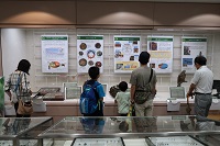 研究成果ポスターを観ている様子