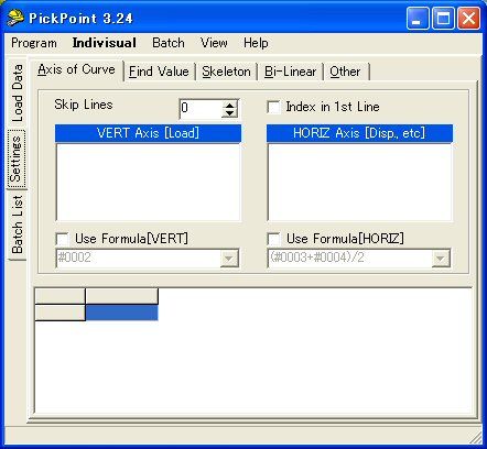 PickPoint:Automatic Software for Deciding Characteristics of Load-Displacement Curves