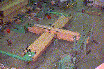 Photo:Cyclic loading of Beam to Column Full-sized specimen