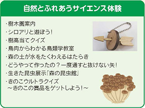 自然とふれあうサイエンス体験のご案内