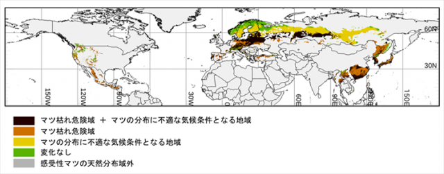 図：気温が現在よりも平均で3.7℃上昇すると予測されている気候変動シナリオ