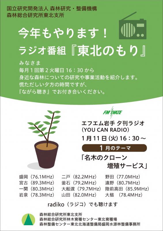 ラジオ番組『東北のもり』令和4年1月11日